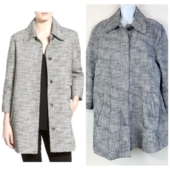 Cupcakes & Cashmere Gwen Woven Swing Coat Size L - Picture 1 of 13